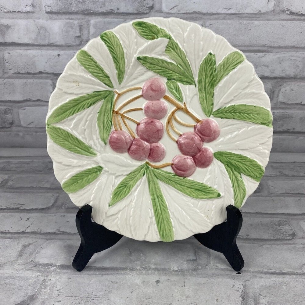 Shafford Fruit Du Jour Hand Painted  Japan 1987 8" Cherry Plate